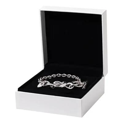 925 Sterling Silver Beaded Cute Zircon Intertwined Charms Bracelets for Women Wedding & Anniversary Gift DIY Jewelry