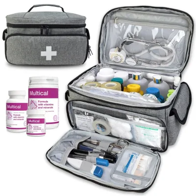 Wholesale Waterproof Medical Storage Pouch Custom Logo Empty First Aid Bag for Hospitals Corporate Safety Kits