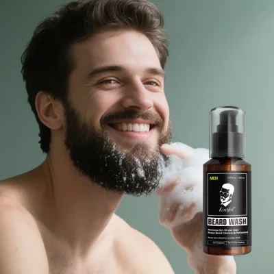 Bingo Men's Personal Care Factory Argan Oil Mustache Face Wash Deep Clean Coarse Hair Oil Beard Shampoo