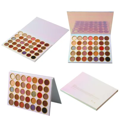 Wholesale 35 Color Eye Shadow Vegan Customise Brown Eyeshadow Palette Sombras De Ojos Cruelty Free Glitter Eyeshadow