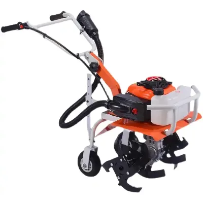 Multi-functional Cultivator Small Gasoline Hand-held for Grass Ditch Soil Farming Micro-