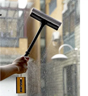 Solid Plastic Handle Car Window Squeegee Rubber Scraper Car Wash Squeegee Foam Sponge Car Glass Cleaning