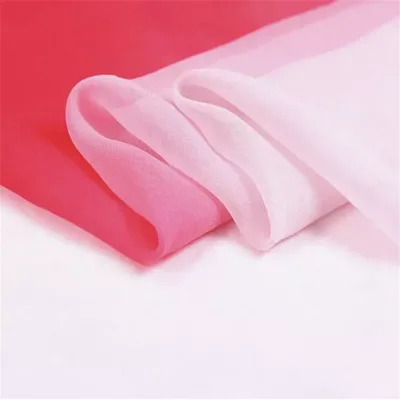 Ombre Chinese Factory Silk Georgette Fabric with Hand Drawing Gradient Colors for Spring Scarf