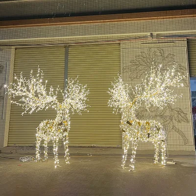 6ft Large Outdoor Christmas Reindeer Light/ Illuminated Reindeer Figures Props/ Led Christmas Reindeer Outdoor