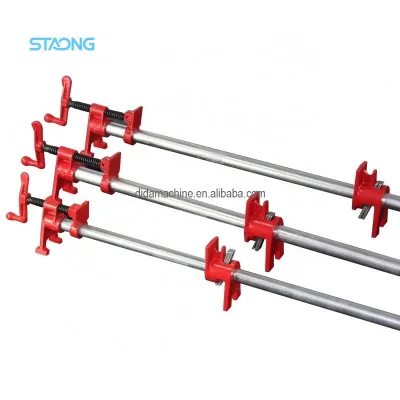 Cast Iron 3/4 Inch Deep Throat Heavy Duty Woodworking Pipe Clamp F Bar Clamp Fixture for Carpenter Woodworking Machinery Parts