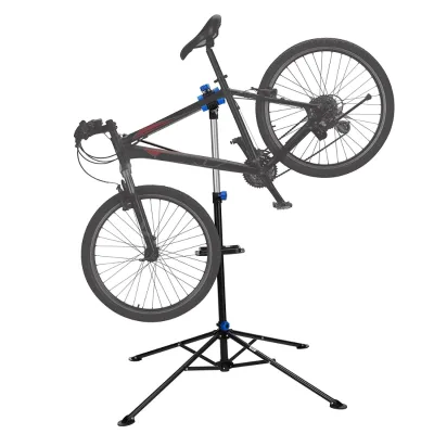 Teraysun HS-QX-006 Heavy Duty 30kg Load Steel Aluminum Alloy Bicycle Repair Stand Adjustable Height Foldable Tool Tray 20-29"