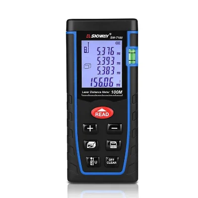 SW-T100 Laser Distance Meter 100m Area, Volume, Pythagorean Theorem Measurement, 1.77 HD Screen