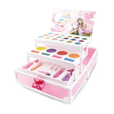 Wholesale Kids Makeup Set Bulk Washable Girl Cosmetics Case Custom Logo Manufacturer Children Beauty Toys for USA Market