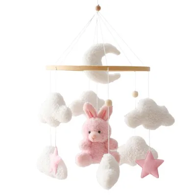 Wholesale Price Modern Full Set of Baby Crib Mobile Include Felt Mobile Music Box Wooden Support for Hanging Decoration