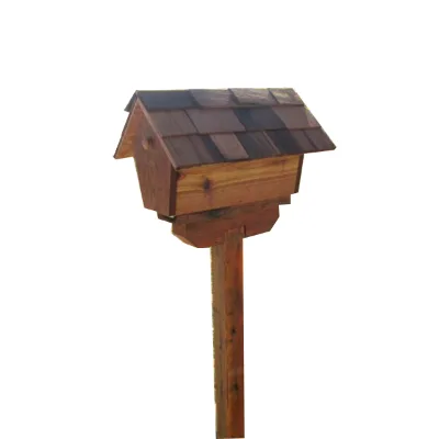 Wholesale Factory Price Waterproof Standing Post Box Wood House Mailbox