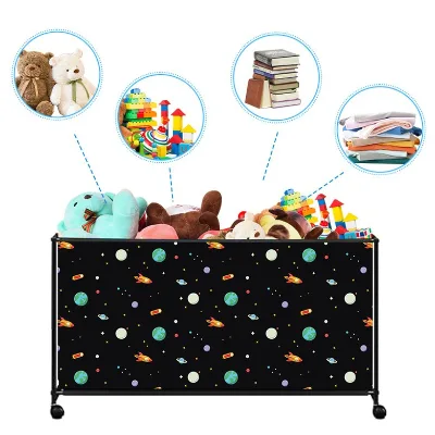 Latest Models Children Toy Storage Boxes and Bins Storage Box With Folding Feature for Toy Storage Fold Container With Wheels