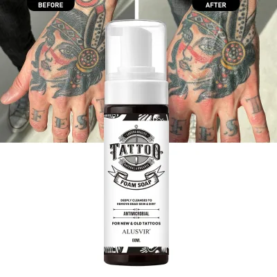 Private Label Natural Tattoo Aftercare Deep Cleansing Brightening Foaming Soap Anti Bacterial Tattoo Foam Soap Wholesale