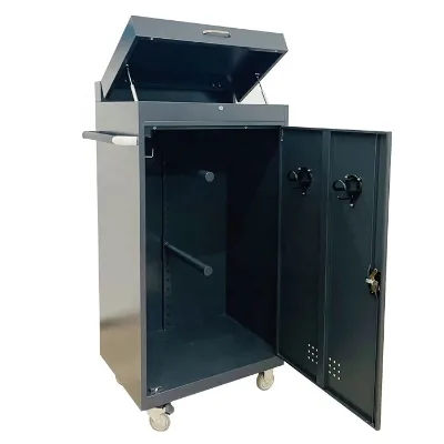 TYXD Direct Factory Manufacturer Grey Horse Saddle Box With Wheels Horse Grooming Tack Trunk Cabinet