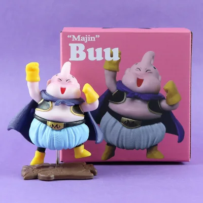 Wholesale 10 cm for Dragon Ball Z Cute Version Majin Buu PVC Anime Action Figure Color Box Packaging Cartoon Toy