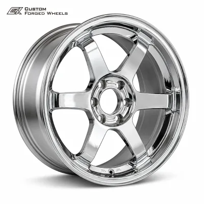 Drag Racing 1 Piece Forged Monoblock Gloss Black MachineWheel 7-16J 5x114.3 5x120 5x139.7 Lifetime Warranty for Performance Cars