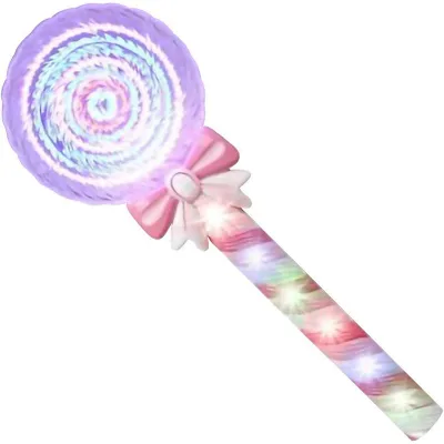Led Light-up Multicolor LED Lights Music Toy Lollipop Glow Sticks Girls Princess Flashing Fairy Wand Birthday Christmas Party