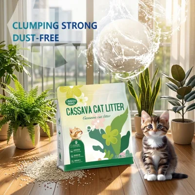 Super Absorbent Cassava Litter Long Lasting Freshness Multiple Scents Large Order