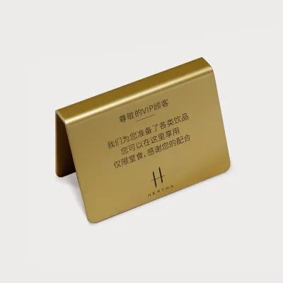 Modern Stainless Steel QR Code Menu Sign Compact Portable Table Sign for Weddings Restaurants Advertising Board