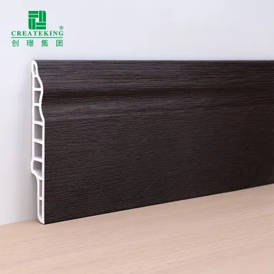 Waterproof PVC Skirting Board for Hospital Interior Decorative Mouldings