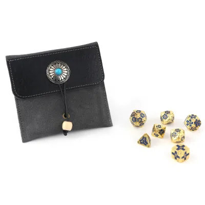 Custom D&D Dice Pouches Square Leather Dice Pouches with Other Game Accessories