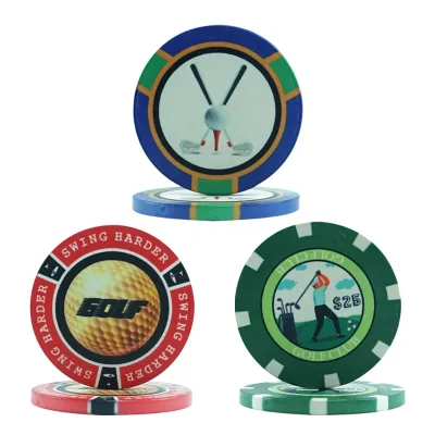 Factory Supply 10g Ceramic Poker Chips 39mm with Smooth Surface Golf Ball Marker Hot Sale Pokerchips for Entertainment Game