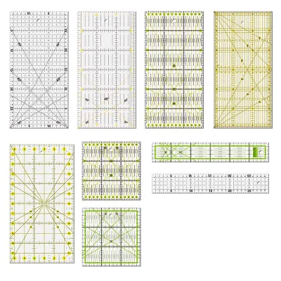 Acrylic Patchwork Ruler Multi Size Fabric Cutting Measuring Tool for Garment Sewing Quilting DIY Handmade Craft Supplies