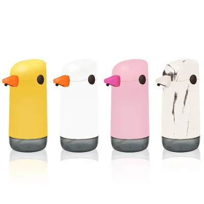Hot Selling Duck Shape Automatic Electric Non-Contact Plastic Foam Hand Sanitizer Soap Dispenser 220ml Modern Design for