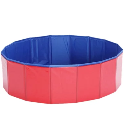 160cm Foldable Dog Paddling Pool Cleaning Spa Playing Outdoor Bathtub Portable Swimming Pool for Pets