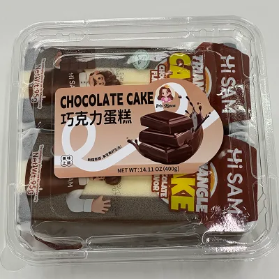 Hot Selling Fresh Boxed Tea Cheese Chocolate Strawberry Matcha Flavor 4 * 95g Bag & Box Combination Triangle Cake