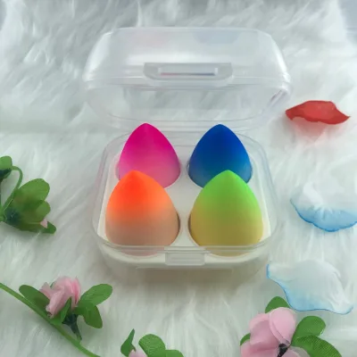 2024 Trend Style extra Super Soft Teardrop Latex Free Mixed Color Marble Effect Makeup Sponge Puff