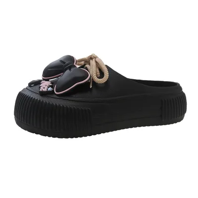 Summer Bow Cute EVA Garden Shoes for Girls Casual Wear Beach Non-slip Comfortable slippers