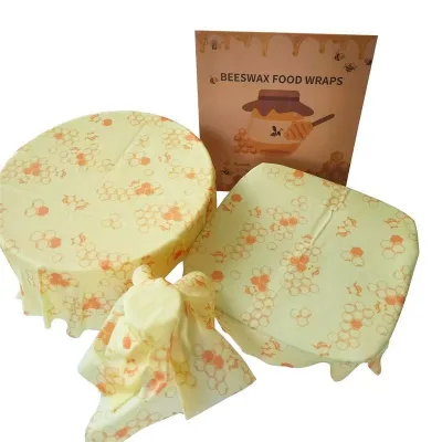 Hot Sellers Sustainable Eco Friendly Products Beeswax Fresh-keeping Cloth Beeswax Food Wraps Beeswax Wrap Cotton Beeswax Wraps