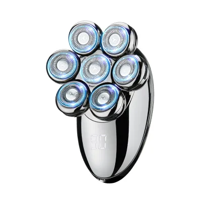 7D Detachable Floating Men Electric Shaver Rechargeable Cordless USB Shaver LED Display IPX7 Waterproof Multifunctional