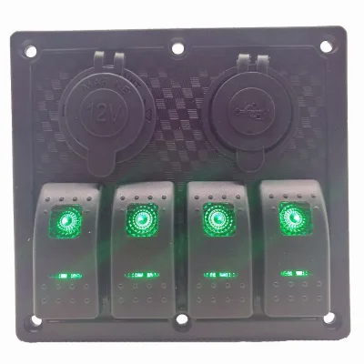 Universal Car Boat In-Vehicle Conversion Panel Combination Boat-Style Switch Vehicle-Mounted USB Charging Port Power Female