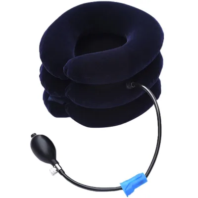Home Use Inflatable Air Traction Medical Cervical Adjustable Neck Device Collarnair Collarn3Layer Pneumatic
