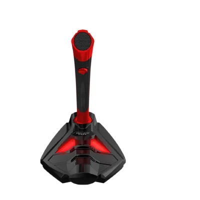 High Sensitivity Gaming Wired Microphone Voice Adjustable with Led Light Mini Microphone for Game Computer