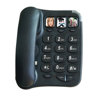 Big button with one-touch photo phone wired SOS dialer with speaker phone