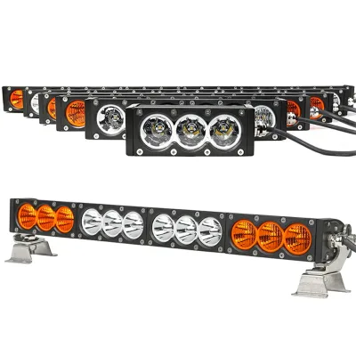 180W Off-Road LED Light Bars Yellow and White Strip Truck Spotlights with Modified Car Net Bar Lighting