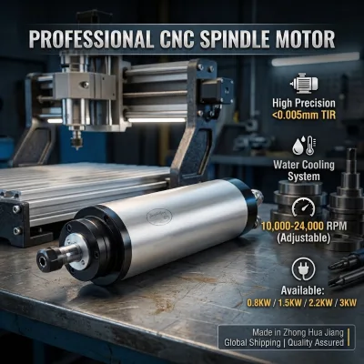 Factory Direct 3KW Water Cooled Spindle 100mm ER20 18000rpm for High Accuracy Metal Milling Tool OEM/ODM