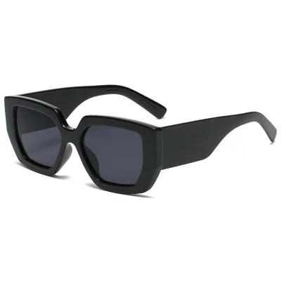 Hot Selling Fashion New Square Frame Wide Mirror Leg Sunglasses Large Frame Sunglasses Women Uv400