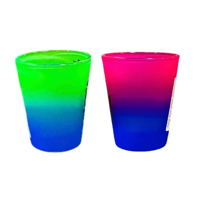 Custom Logo Name Drop Travel Gift Gradient Rainbow Neon Shot Glass Vietnam Souvenir Shot Glass