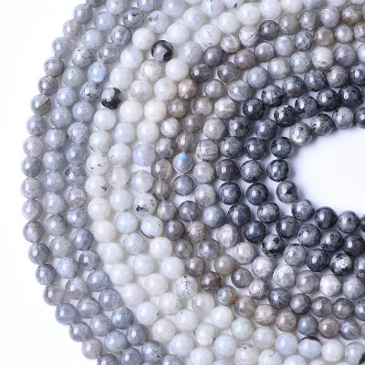 Wholesale Faceted Matte 15"Strand Natural Moonstone Loose Stone Gemstone Labradorite Stone Beads String 8mm