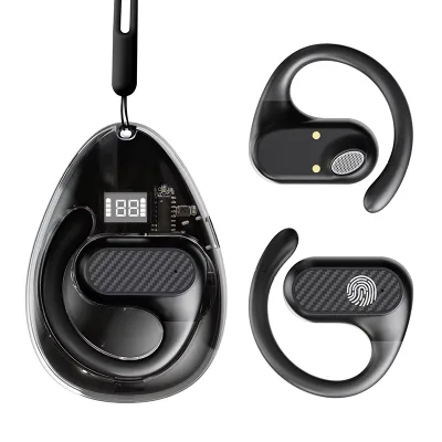 2025 New High Quality Wireless Noise Cancelling Ear Hook Earphones Sports Business Wireless Headphone Meeting Office Earbuds