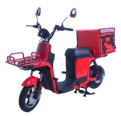 Commercial Courier Electric Motorcycle Long Range High Speed with Delivery Storage Box