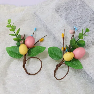 New Spring European and American Artificial Eucalyptus Christmas Wreath Easter Egg Napkin Rings
