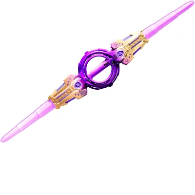 Colorful Glowing Spinning Lightsaber Retractable Flashing Sound & Light Sword