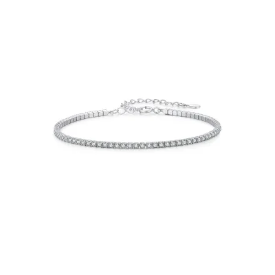 Wholesale 925 sterling silver tennis bracelet recycled 925 silver chain bracelet minimalist stackable bangles for women