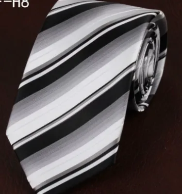 2025 New Polyester Tie Design Stripe Design Men's Polyester Tie for Casual or Business Wear for Weddings or Work
