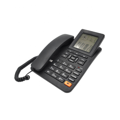 Easy Use Landline Caller ID Telephone with Super LCD and Hands-free Speakerphone and Office Corded Telefoon with Quick Dial Keys