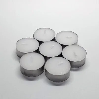 Premium 50 Pack Bulk - White Red Pink Purple Blue Unscented Pressed Tea Lights Candles